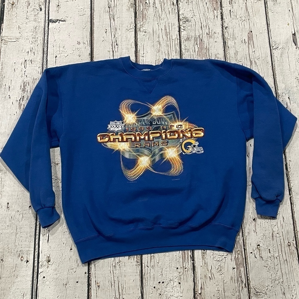 Vintage St. Louis Rams 1999 NFL Football Champions Crewneck Sweatshirt